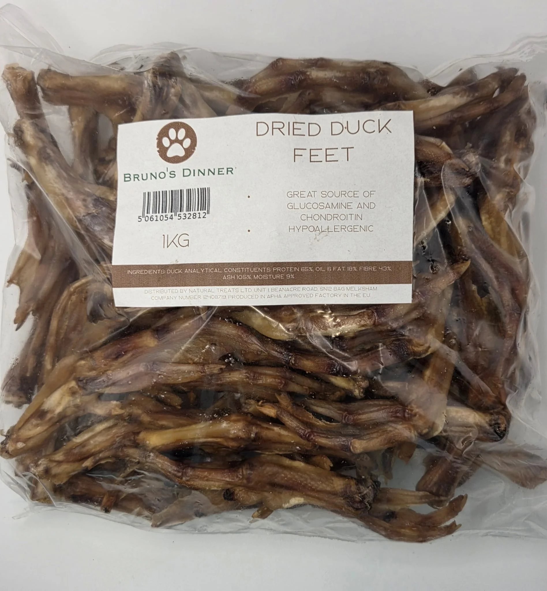 Dried Duck Feet 1KG