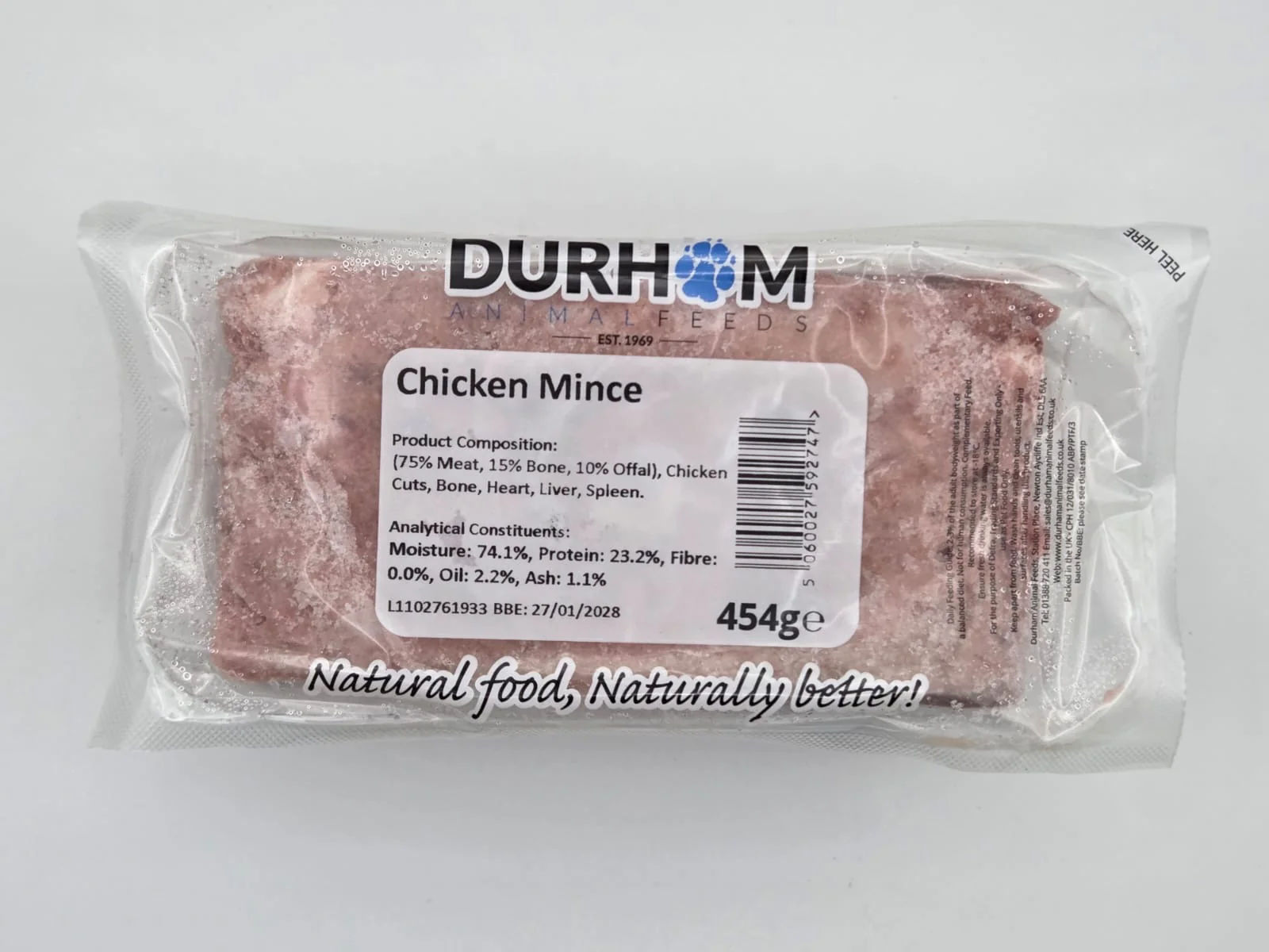 DURHAM CHICKEN 80/10/10 454G