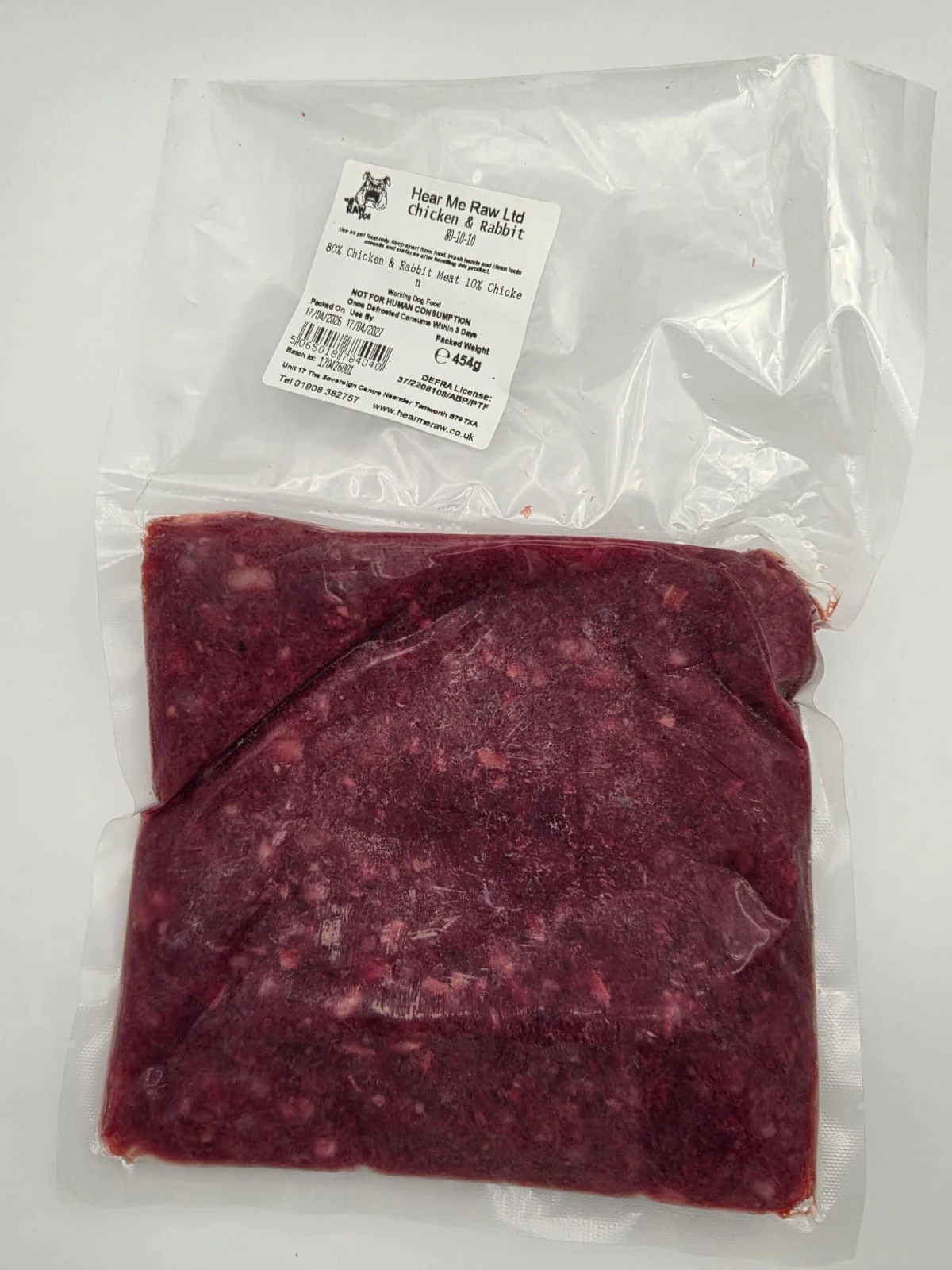 Hear Me Raw Chicken + Rabbit 454G