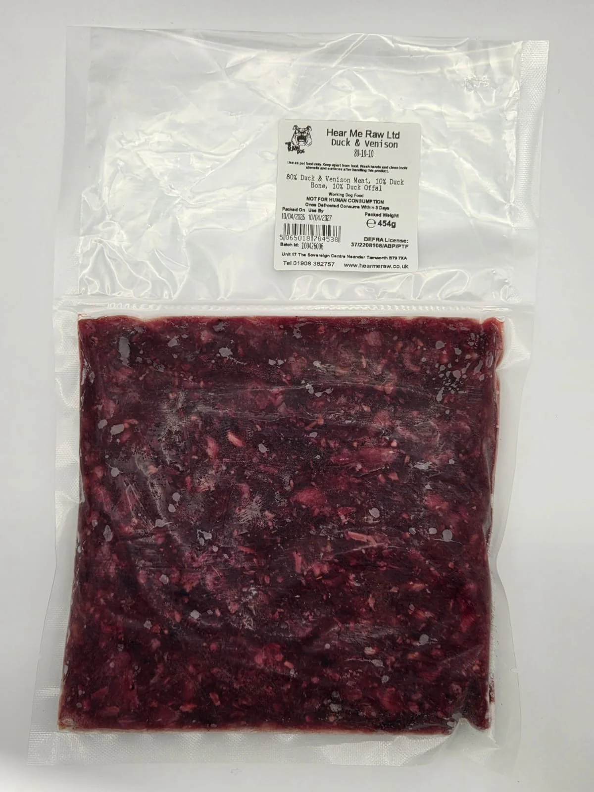 Hear Me Raw Duck + Venison 454G