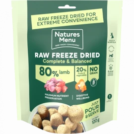 NATURES MENU FREEZE DRIED LAMB 120G